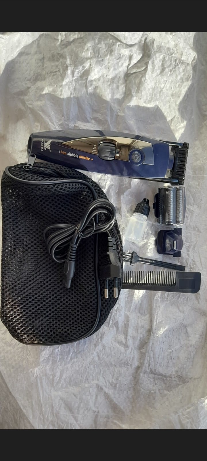 Kit máquina para barba com cortador elétrico profissional 110 - 240v 3D-Control Bi Ao Ya