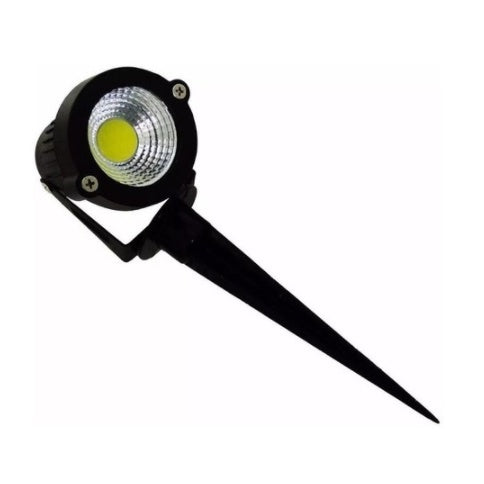 Super Luminária holofote Espeto Jardim Cob Led 7w Prova Dágua Bivolt Branco