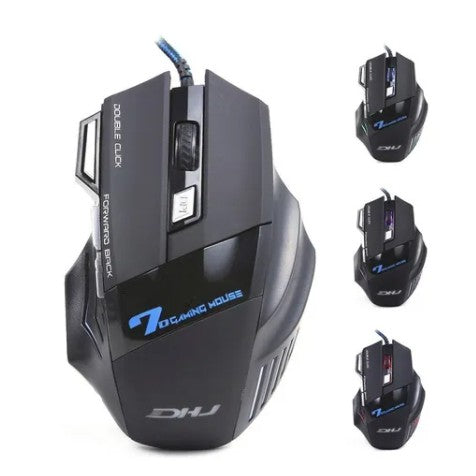 Mouse Gamer para jogos Laser X7 3200dpi Led Usb 7 Botões