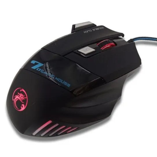 Mouse Gamer para jogos Laser X7 3200dpi Led Usb 7 Botões